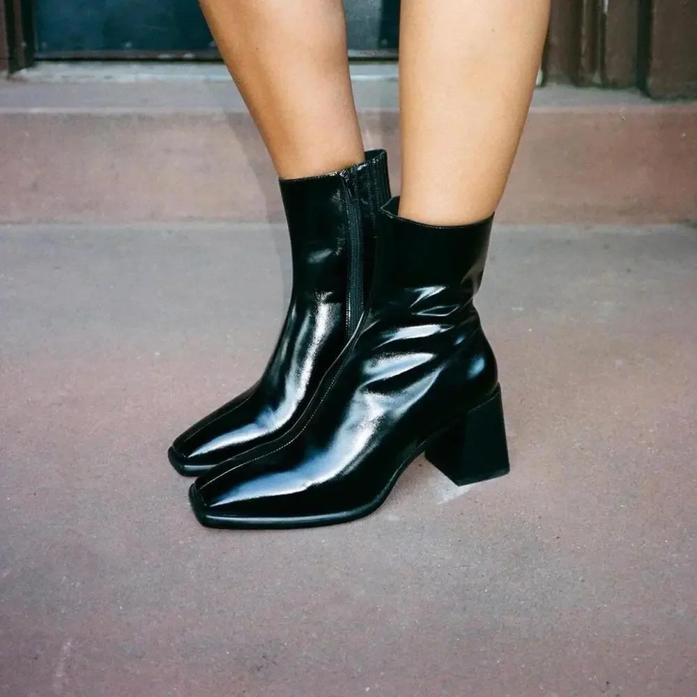 Jeffrey Campbell Sherpal-2 Boots in Black Leather